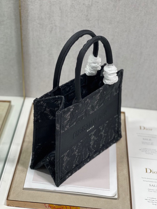 SMALL DIOR BOOK TOTE Embroidery M1265ZRGO black