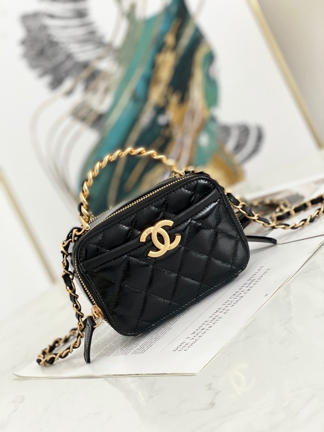 Chanel mini Shoulder Bag Lambskin & Gold-Tone Metal AS2178 black