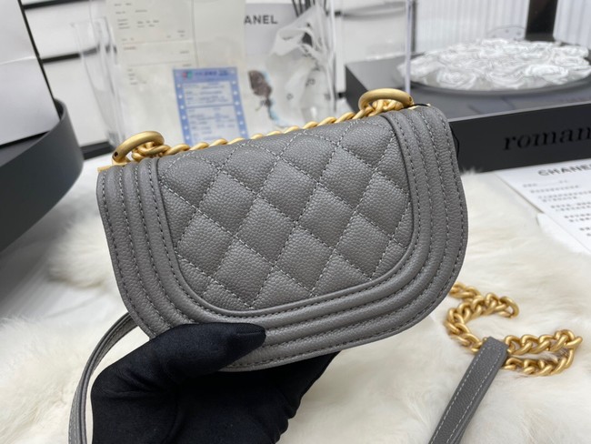 CHANEL MESSENGER BAG MINI BOY AS3351 gray