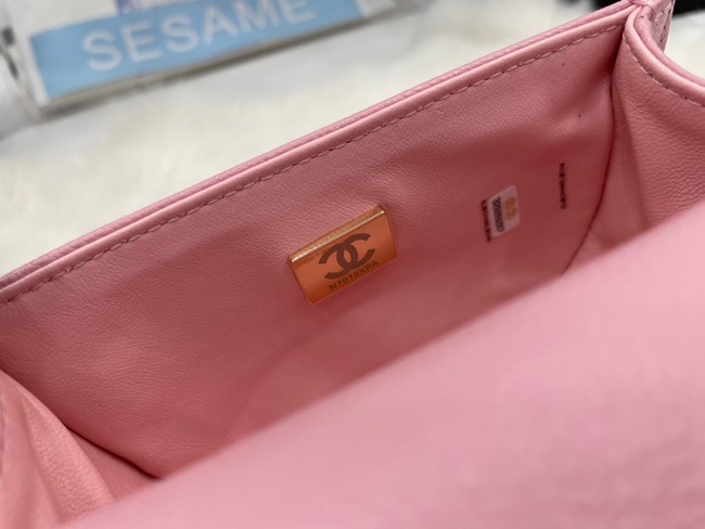 CHANEL MESSENGER BAG MINI BOY AS3351 pink