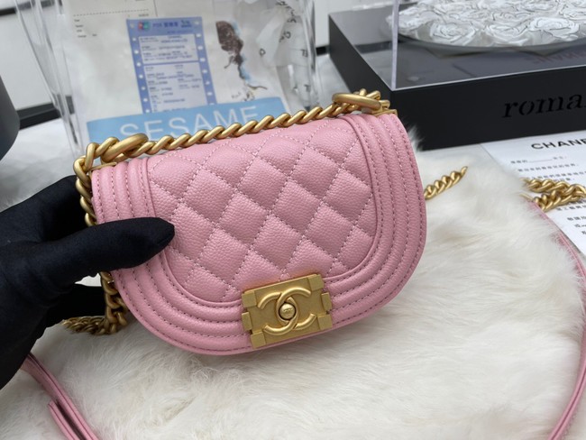 CHANEL MESSENGER BAG MINI BOY AS3315 pink