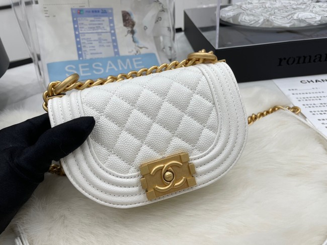 CHANEL MESSENGER BAG MINI BOY AS3351 white