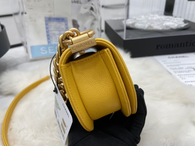 CHANEL MESSENGER BAG MINI BOY AS3351 yellow