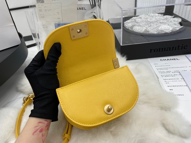 CHANEL MESSENGER BAG MINI BOY AS3315 yellow