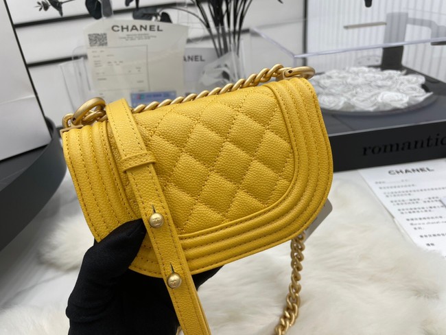 CHANEL MESSENGER BAG MINI BOY AS3351 yellow