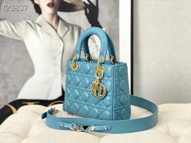 LADY DIOR MY ABCDIOR BAG Cannage Lambskin M0538O light blue