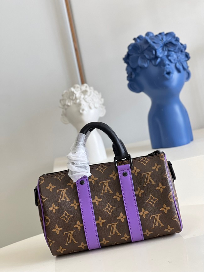 Louis Vuitton Monogram Canvas KEEPALL BANDOULIERE 25 M20900 purple