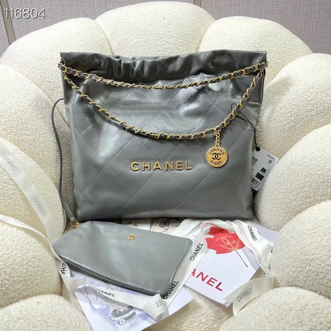 CHANEL 22 SMALL HANDBAG AS3260 gray