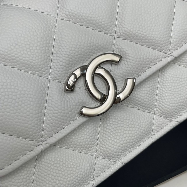 Chanel Grained Calfskin CLUTCH WITH CHAIN AP2758 white