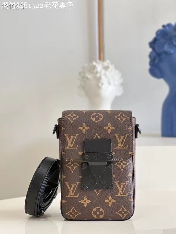 Louis Vuitton Monogram Canvas S-LOCK VERTICAL WEARABLE WALLET M81524 Black