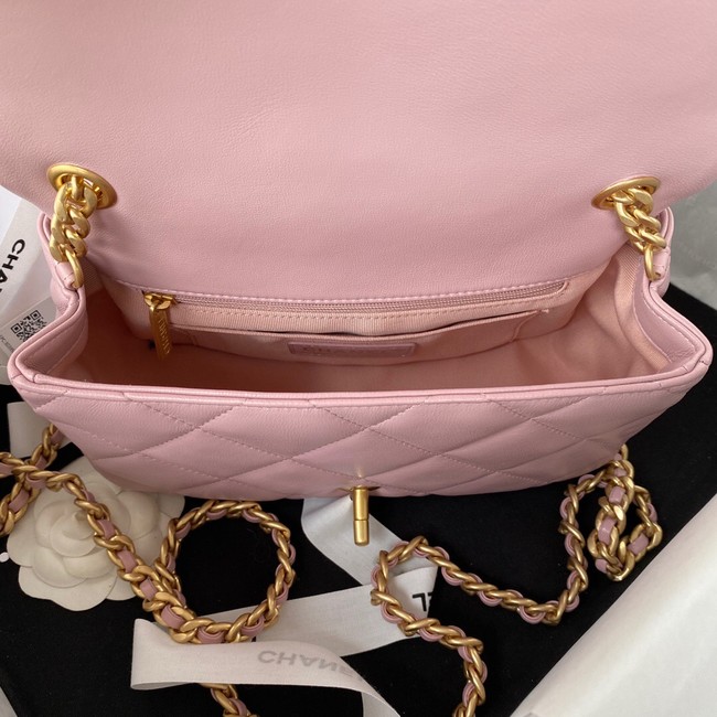 Chanel FLAP BAG Lambskin & Gold-Tone Metal AS3451 pink