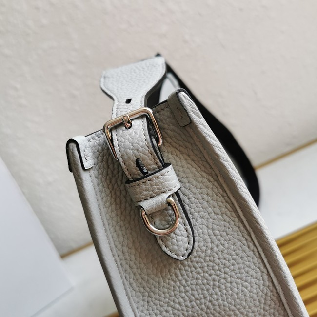 Prada Leather bag with shoulder strap 1BC073 gray