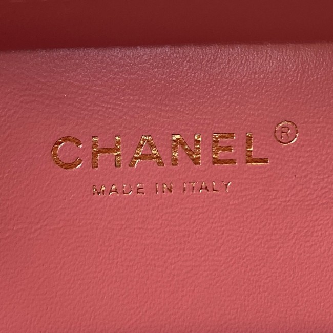 Chanel VANITY CASE Lambskin & Gold-Tone Metal AS3319 pink