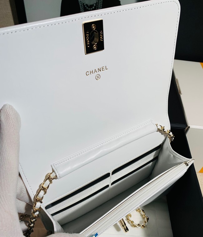 Chanel WALLET ON CHAIN AP2853 white