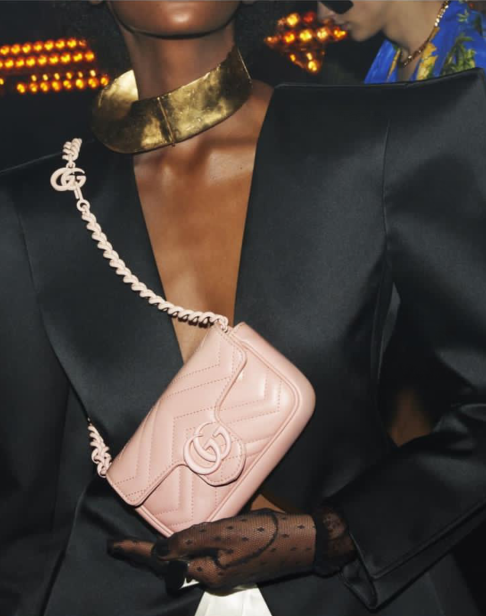 Gucci GG Marmont super mini pink bag 476433 pink chain