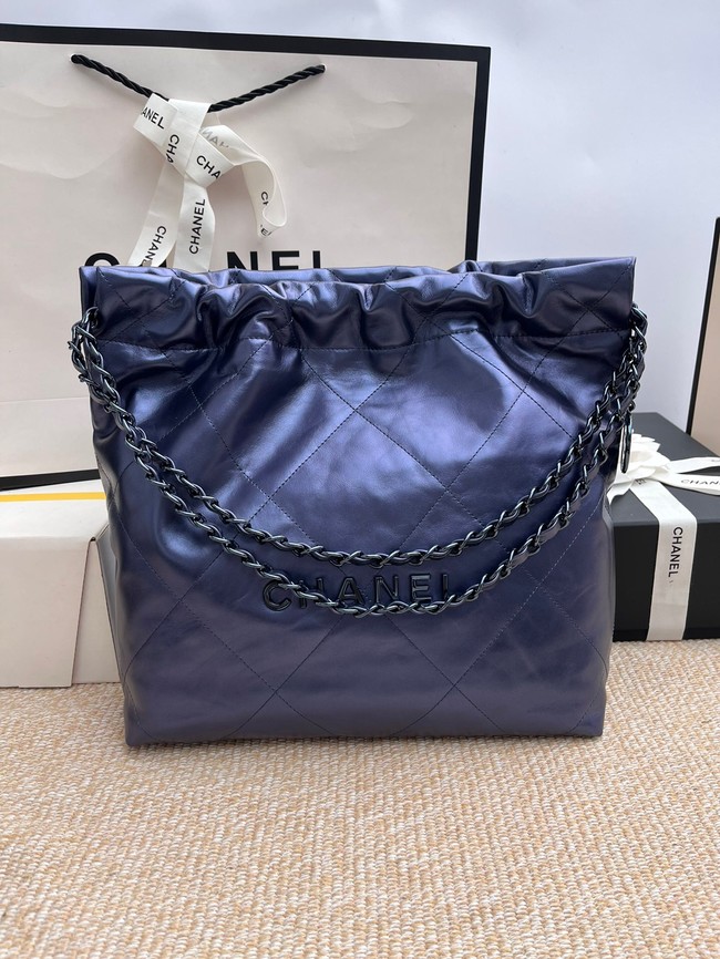 CHANEL 22 HANDBAG AS3262 Navy Blue