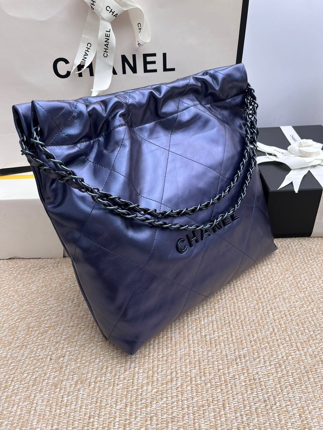 CHANEL 22 HANDBAG AS3262 Navy Blue