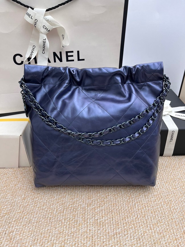 CHANEL 22 HANDBAG AS3262 Navy Blue