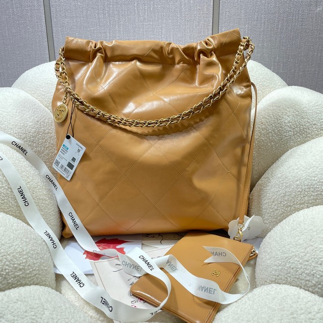 CHANEL 22 HANDBAG AS3262 apricot