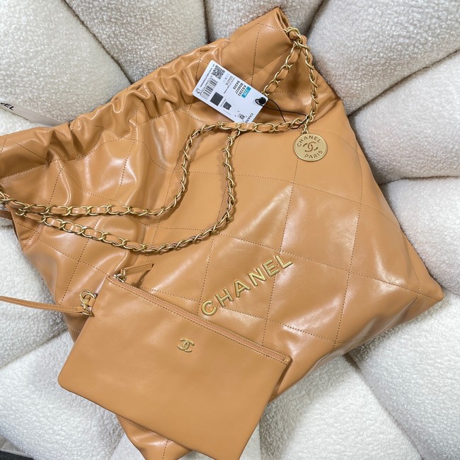 CHANEL 22 HANDBAG AS3262 apricot