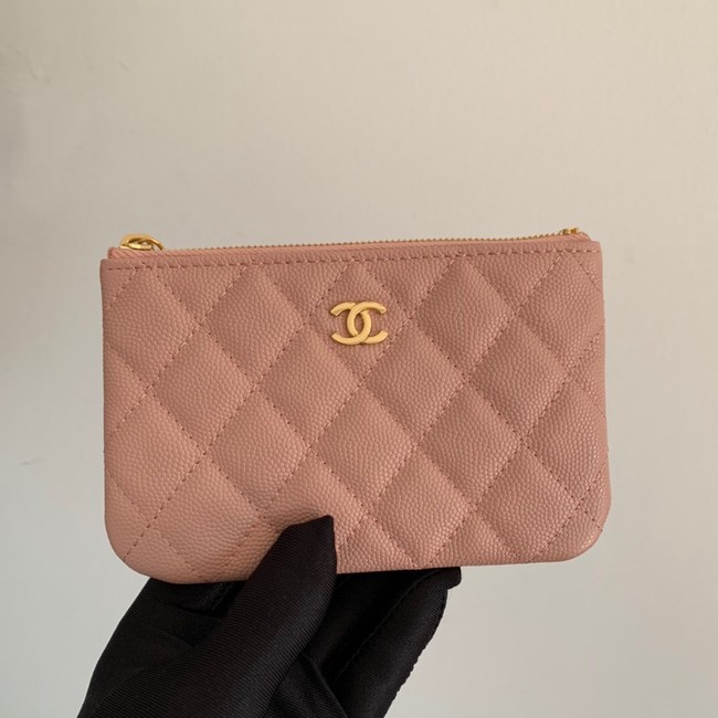 Chanel Calfskin Leather & Gold-Tone Metal A69271 pink
