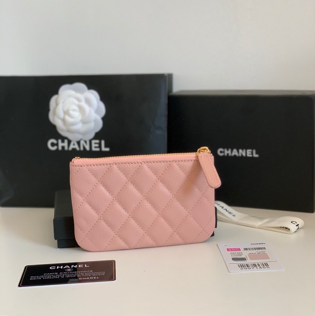 Chanel Calfskin Leather & Gold-Tone Metal A69271 pink