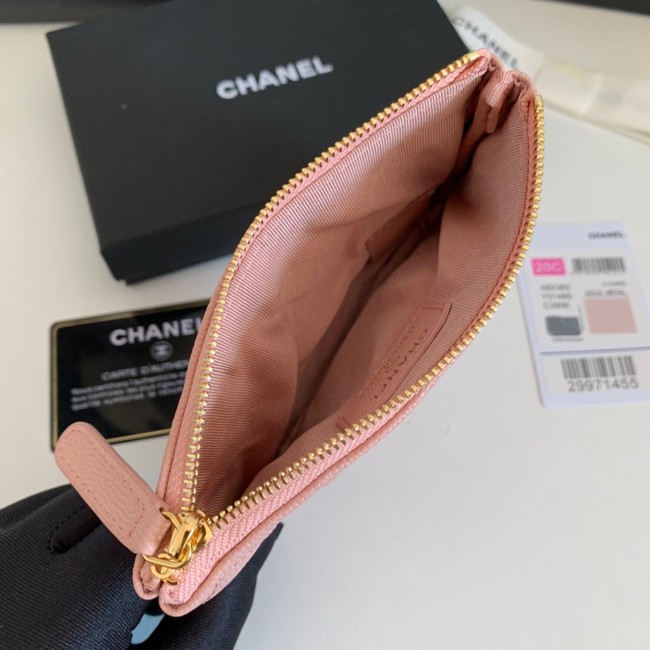 Chanel Calfskin Leather & Gold-Tone Metal A69271 pink