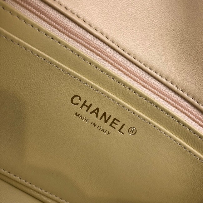 Chanel Classic Flap Bag Original Sheepskin Leather A1116 apricot&Gold-Tone Metal