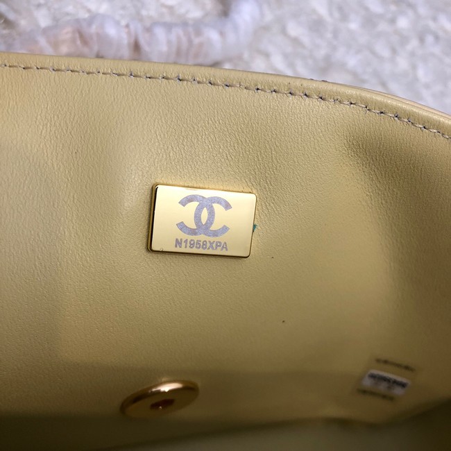 Chanel Classic Flap Bag Original Sheepskin Leather A1116 apricot&Gold-Tone Metal