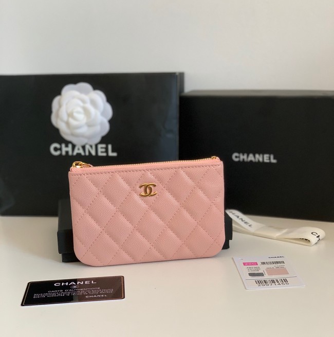 Chanel Calfskin Leather & Gold-Tone Metal A69271 pink