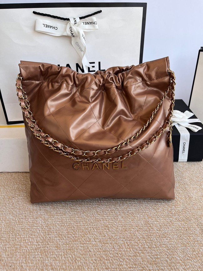 CHANEL 22 HANDBAG AS3262 brown