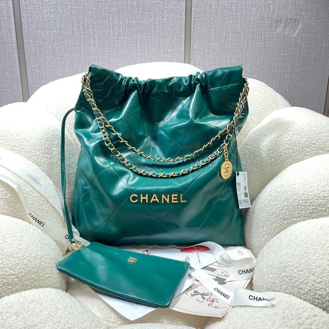 CHANEL 22 HANDBAG AS3262 green