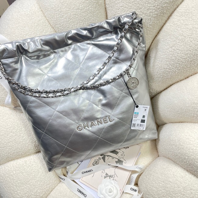 CHANEL 22 HANDBAG AS3262 silver