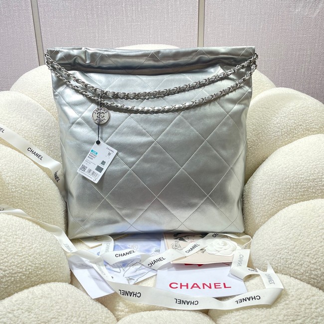 CHANEL 22 HANDBAG AS3262 silver