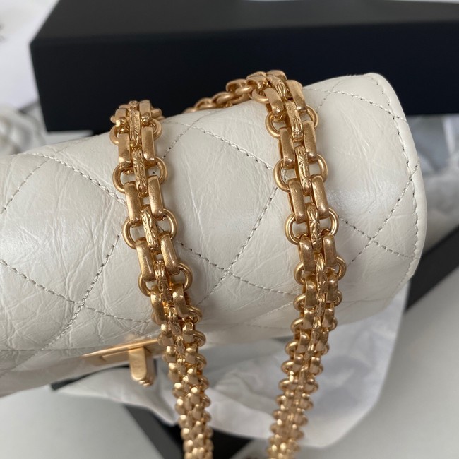 CHANEL CLASSIC WALLET ON CHAIN AP1764 Calfskin & Gold-Tone Metal AP1764 white