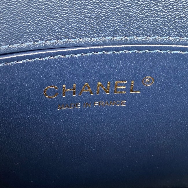 SMALL BOY CHANEL MESSENGER BAG AS3350 Navy Blue