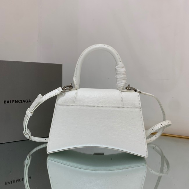 Balenciaga HOURGLASS SMALL TOP HANDLE BAG 592834 WHITE&Silver