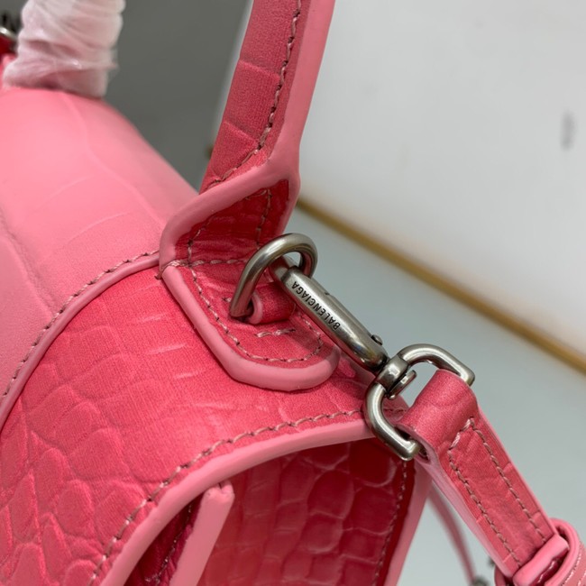 Balenciaga HOURGLASS XS HANDBAG EMBOSSED CALFSKIN 59353 pink