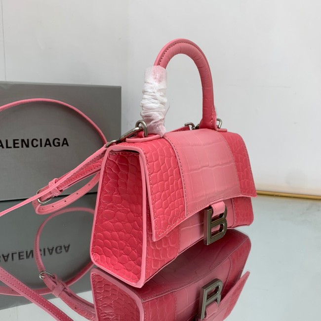 Balenciaga HOURGLASS XS HANDBAG EMBOSSED CALFSKIN 59353 pink