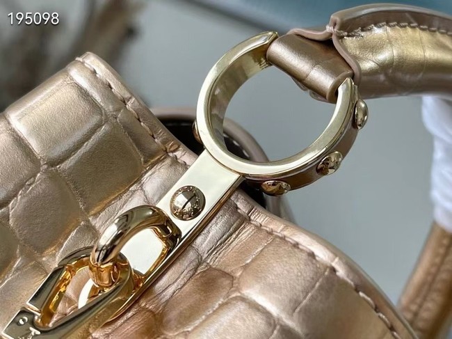 Louis Vuitton crocodile skin CAPUCINES MINI M81190 gold