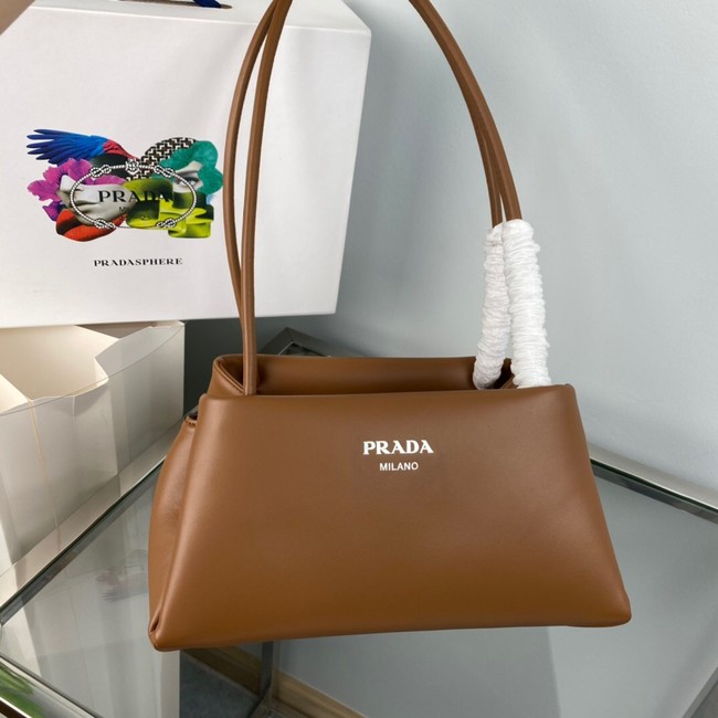 Prada Leather Triangle bag 1BA368 brown