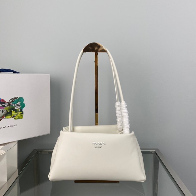 Prada Leather Triangle bag 1BA368 white