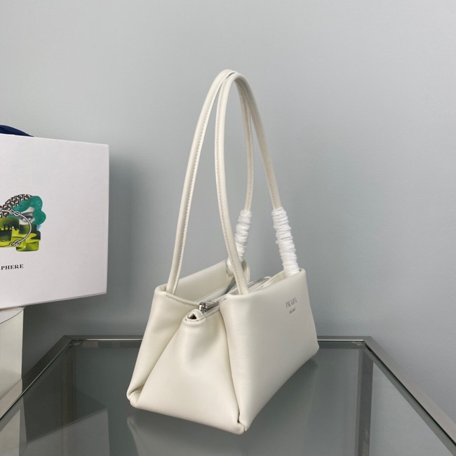 Prada Leather Triangle bag 1BA368 white