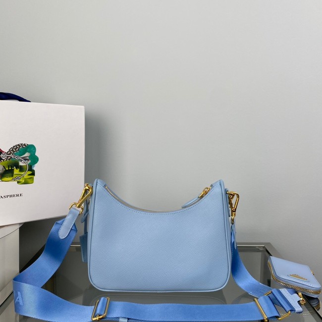 Prada Re-Edition 2005 Saffiano shoulder bag 1BH204 sky blue