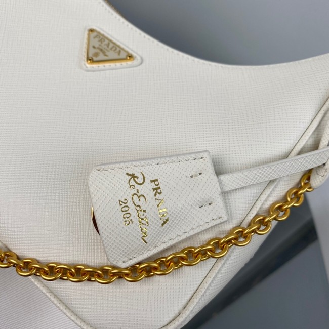 Prada Re-Edition 2005 Saffiano shoulder bag 1BH204 white