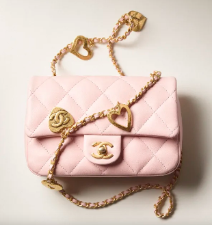 Chanel MINI FLAP BAG Lambskin & Gold-Tone Metal AS3457 pink