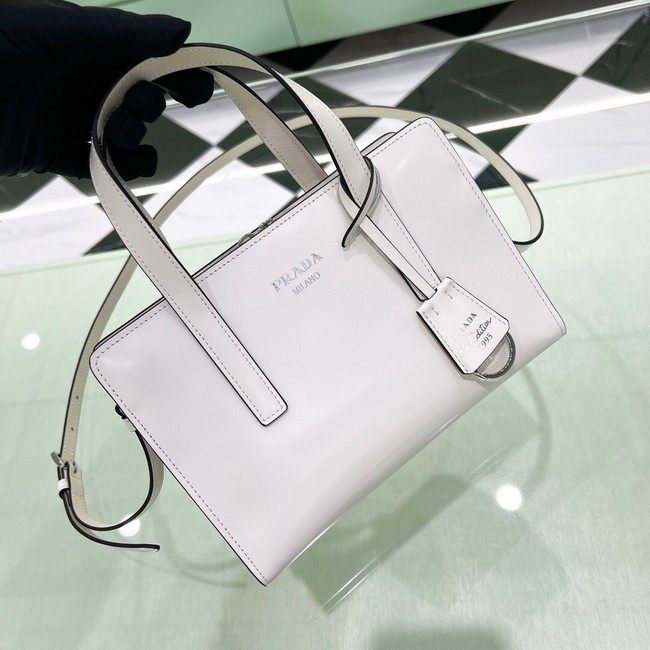 Prada Re-Edition 1995 brushed-leather small shoulder bag 1BA357 white