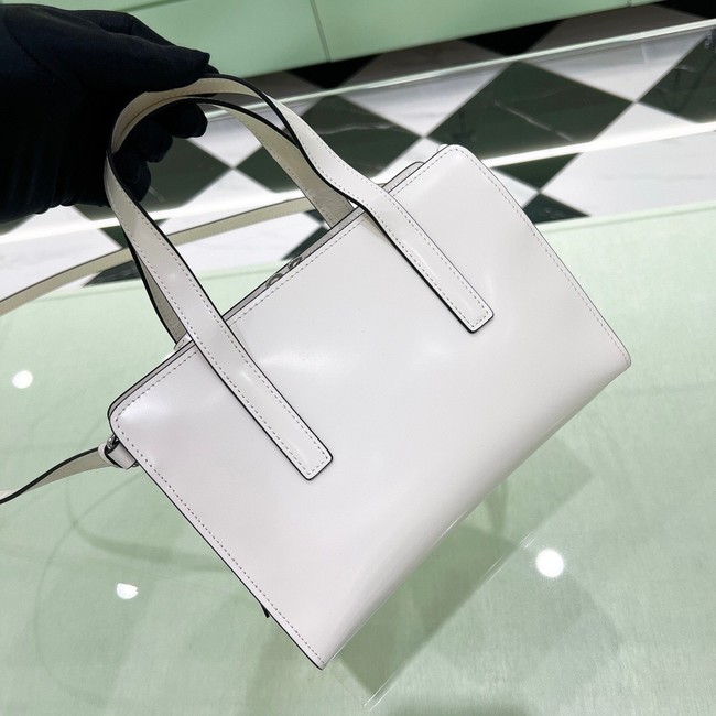 Prada Re-Edition 1995 brushed-leather small shoulder bag 1BA357 white