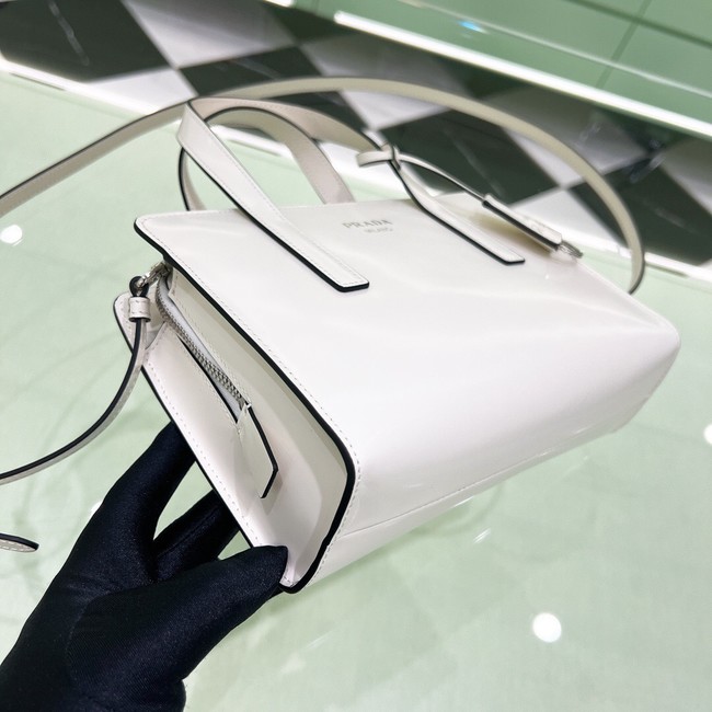 Prada Re-Edition 1995 brushed-leather small shoulder bag 1BA357 white