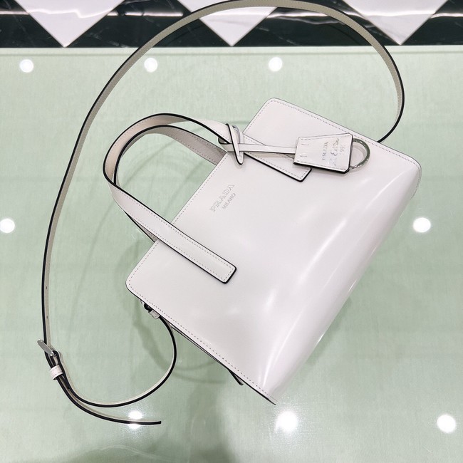 Prada Re-Edition 1995 brushed-leather small shoulder bag 1BA357 white